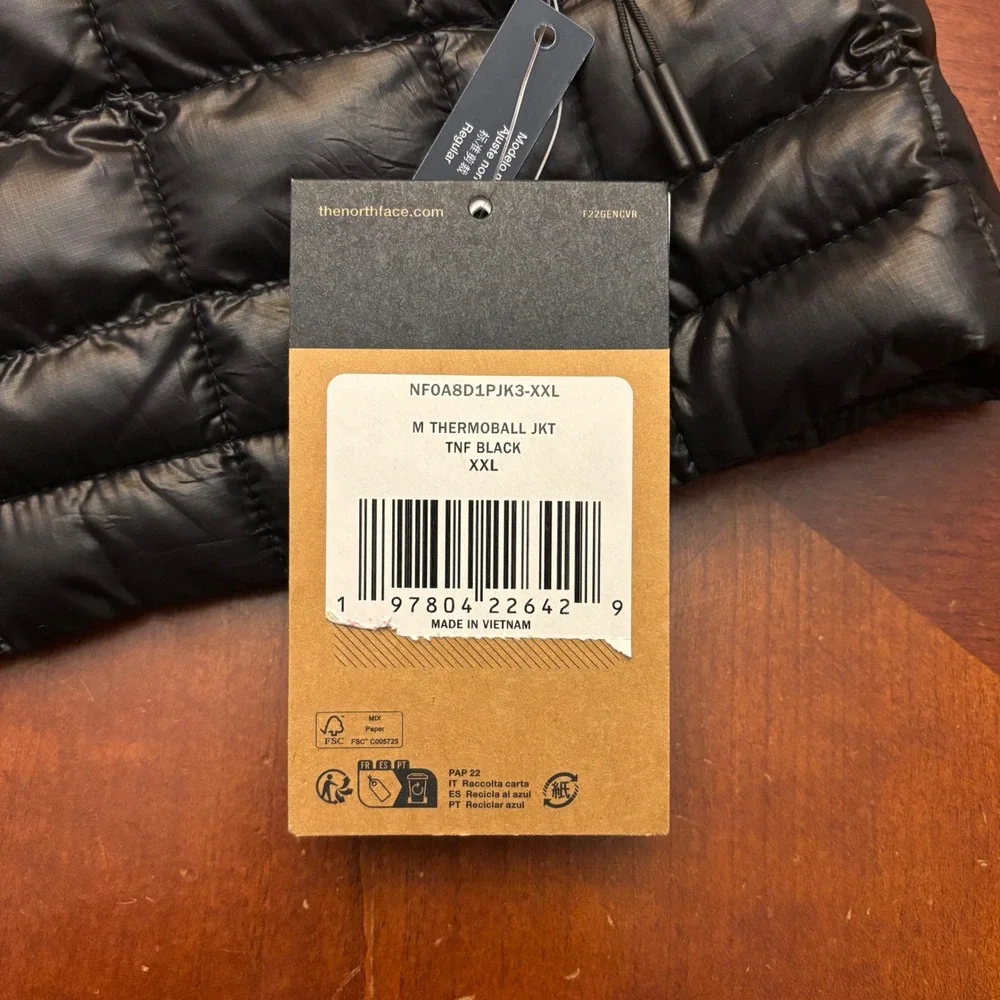 The North Face | ThermoBall Eco Jacket 2.0 | Mens XXL | Black Puffer Full Zip
